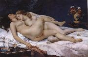 Gustave Courbet Sleep painting